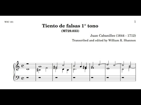 Juan Bautista Cabanilles- Tiento de Falsas Primer Tono, WSC.161
