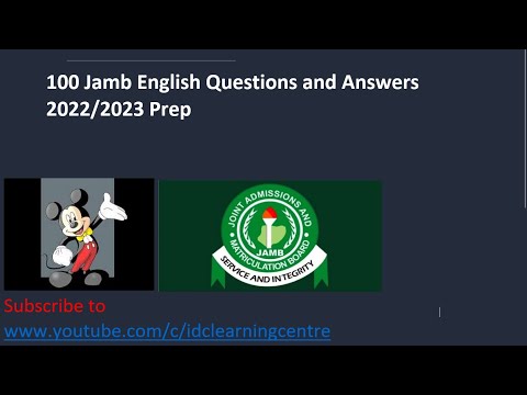 100 Jamb English Questions and Answers 2022/2023 Prep