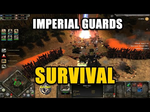 Imperial Guards defending Ork captured Stronghold vs Orks WAAAGH #warhammer40k #dawnofwar #rts