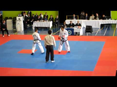 Microweight Mens Sparring Finals - 2012 ITF Taekwon-Do World Championships - Argentina vs Italy