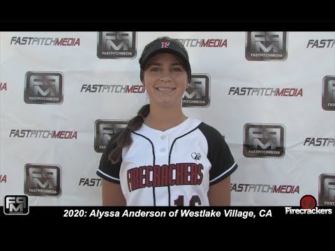 2020 Alyssa Anderson Pitcher and Third Base Softball Skills Video - Firecrackers Venegas