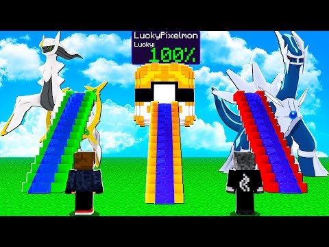 DESCEMOS O ESCORREGADOR DE POKEMON LENDARIO GIGANTE - MINECRAFT