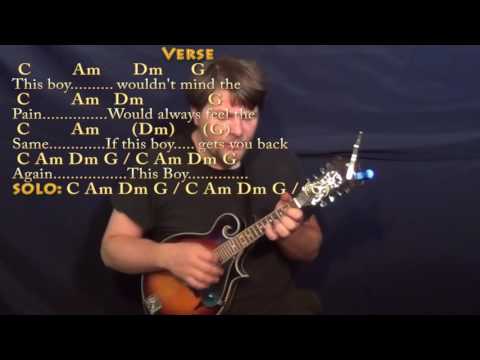 This Boy (The Beatles) Mandolin Cover Lesson in C with Chords/Lyrics