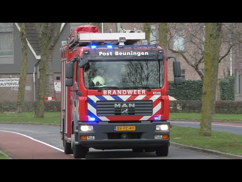 Brandweer Beuningen TS 08-4231 en OVD-B 08-9092 met spoed naar verschillende meldingen in Beuningen