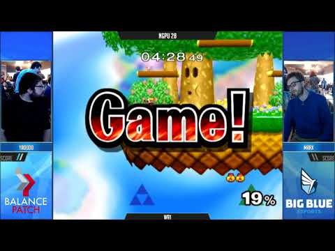 NGPU 28 SSBM - yad00d (Sheik, Peach) vs. Marx (Red Sheik) - Melee WR1