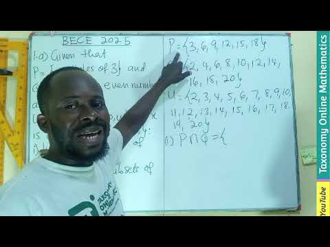 BECE 2025 - Paper 2 | Question 1(a) | Operations on Sets