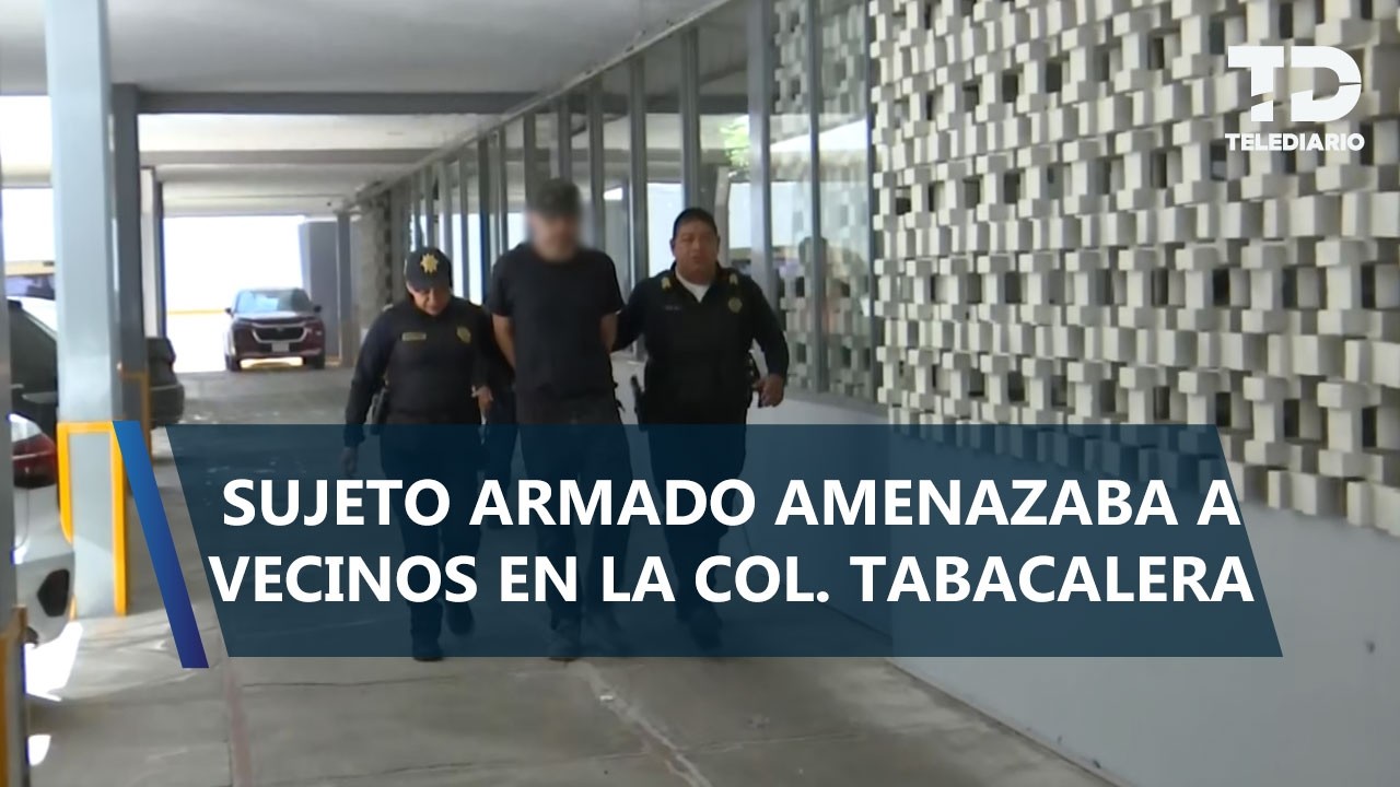 Invasor entra armado a edificio y amenaza a vecinos en avenida Insurgentes; es detenido