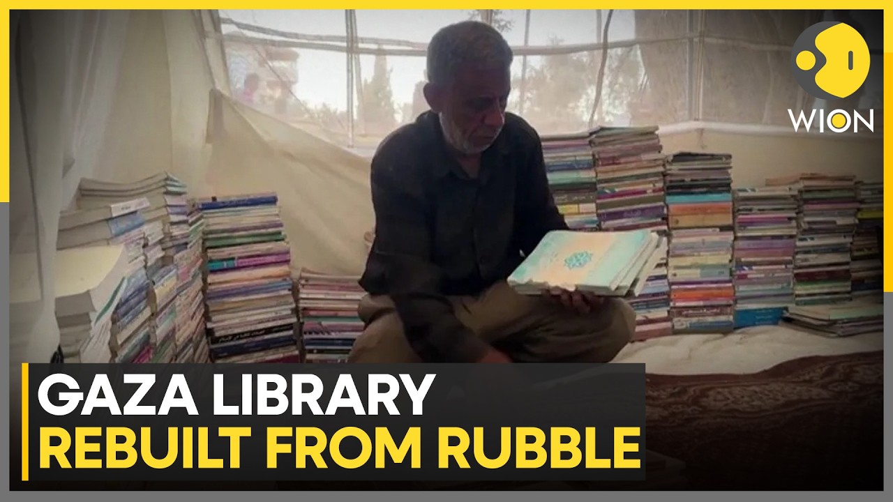 Gaza Bookseller Rebuilds Roadside Library from Rubble | WION News