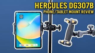 Video thumbnail for Hercules Tablet or Phone Mount DG307B Ipad Music Stand Clamp Review! by Adam Talks Tech