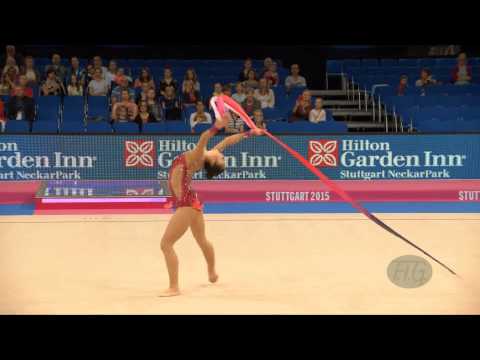 Kaho MINAGAWA (JPN) 2015 Rhythmic Worlds Stuttgart - Qualifications Ribbon