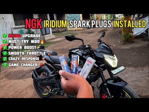 Installed NGK Iridium Spark Plug at Home on My NS200 | Insane Throttle Response ⚡#ns200 #modified 