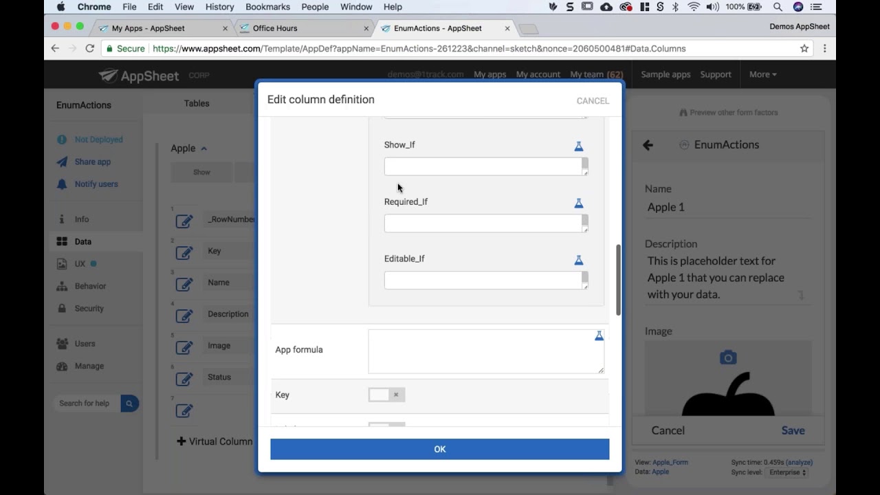 Demo: Using Actions to Change Column Values