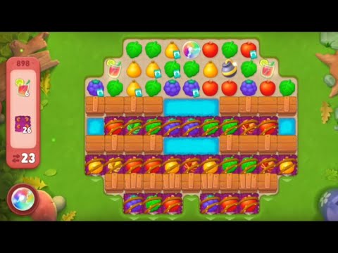 Gardenscapes Level 898 Hard Level All Goals Complete - Playrix Gameplay