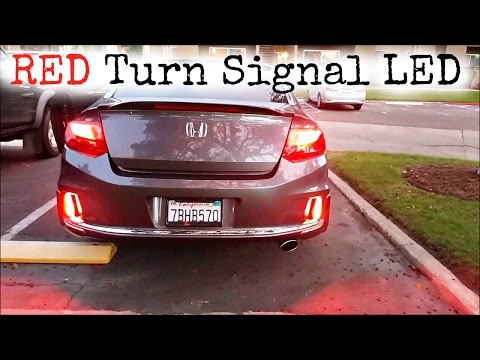 New Red LED turn signal bulb 7440 T20