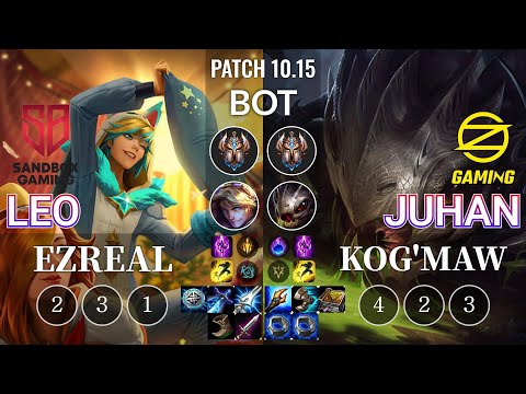 SB Leo Ezreal vs OZ Juhan Kog'Maw Bot - KR Patch 10.15