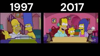 The Simpsons: Those Were The Days (1997 and 2017 Comparison)