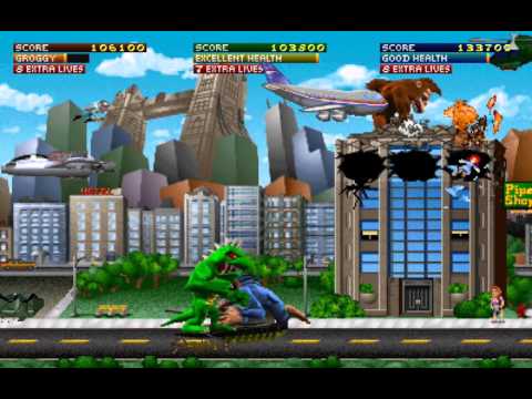 Rampage World Tour arcade 3 player Netplay 60fps