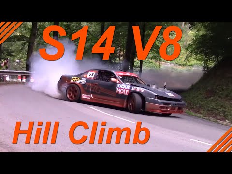 Nissan S14 Nascar Powered V8 Hill Climbing 650PS