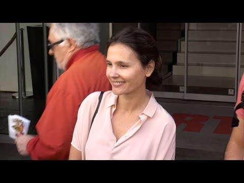 EXCLUSIVE : Virginie Ledoyen and Thierry Neuvic at RTL radio station in Paris