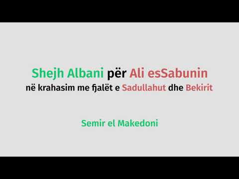 Shejh Albani per Ali es-Sabuni dhe fjalët e Sadullahut dhe Bekirit për të - Semir el Makedoni