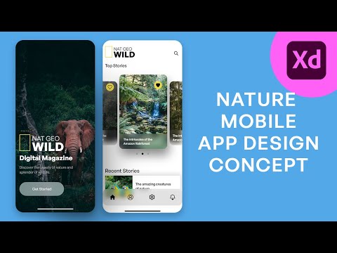 Nature Mobile App Design Concept Using Adobe XD