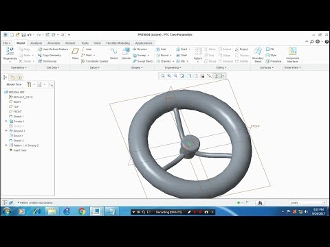 STEERING WHEEL IN CREO 4.0/3.0/2.0