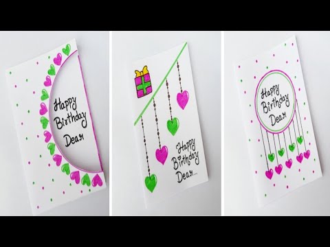 💗 3 Beautiful Birthday Cards💗//Easy birthday cards//Handmade greeting cards//