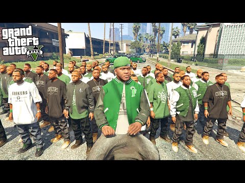 FRANKLIN & GROVE STREET GANG WAR IN GTA 5!!! (GTA 5 Mods)
