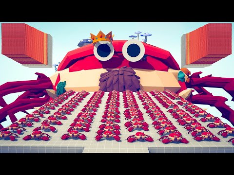 CRABS ARMY + GIANT KING CRAB vs EVERY GOD - Totally Accurate Battle Simulator 2024