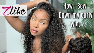 How I see down my curly lace wig| Ft. Zlike Hair| Flip Over Method| Meshia Lattimore