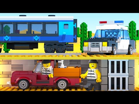 LEGO Prison Break in Desert - Police Chase