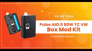 Vandy Vape Pulse AIO.5 80W TC VW Box Mod Kit - Vandy Vape Pulse AIO.5 80W TC VW Box Mod Kit (Standard Version Black)