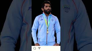 Bajrang Punia Wins Gold Medal At Commonwealth games 2022