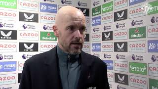 Ten Hag And Dalot React To First Defeat In 10 Games | Aston Villa v Man Utd