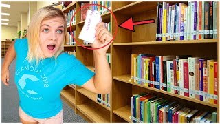 EXPLORING CREEPY LIBRARY with SECRET HIDDEN CLUES! Escaping Who Was Watching Us! // SoCassie