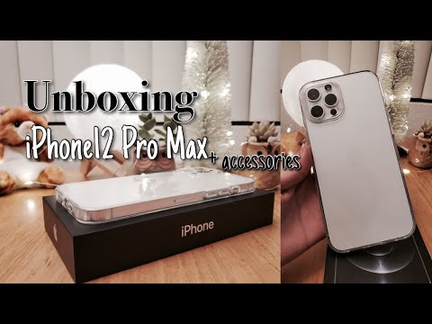 iPhone12 Pro Max 128gb Unboxing🍎 +Accessories | Aesthetic | 🍎