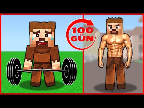 ARDA 100 GÜN BOYUNCA KAS YAPTI! 💪😎 - Minecraft