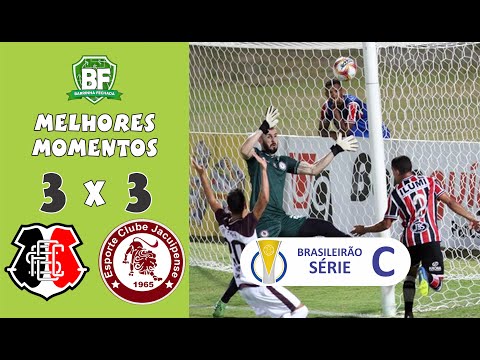 Santa Cruz 3 x 3 Jacuipense BA | Brasileirão - Série C 2020 | Melhores Lances | Barrinha Fechada