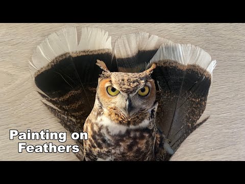 How to Paint on Feathers - Oil Painting Tutorial - Real Time