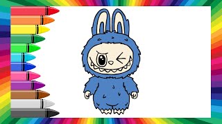 How to Draw LABUBU 🎨🌈 Drawing Cute Monster