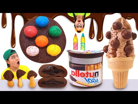 Mukbang Chocolate Dessert Macaron, Cookie, Cake