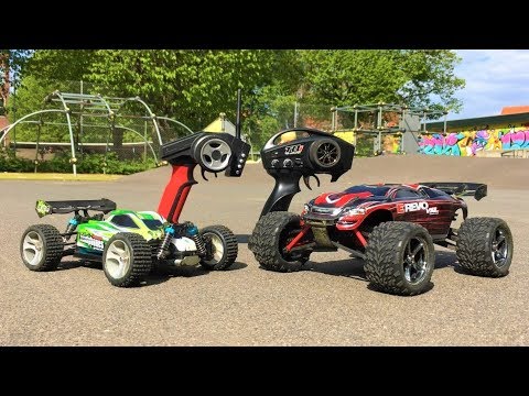 WLToys A959-B vs Traxxas Mini E-Revo VXL! GPS Speed Test & Jump Competition! High Speed RC Cars!