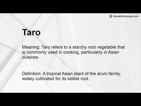 Taro Meaning