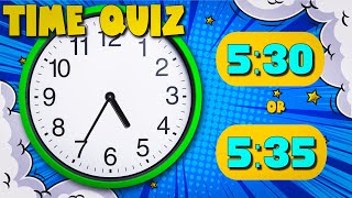 1-Minute Telling Time Quiz for Kids! Clock Practice