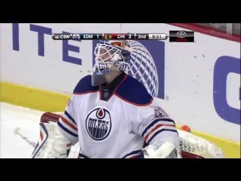 Patrick Kane Own Goal for Edmonton (Jan. 12, 2014) Comcast Feed