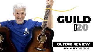 Video thumbnail for Guild D-20 natural and vintage sunburst acoustic guitar | Guitar Review by Rock Like The Pros