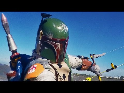 Boba Fett Kite Surfing (Star Wars Day Tribute)