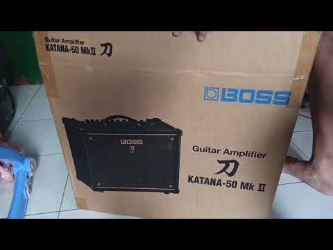 BOSS KATANA 50 MKII unboxing and sound test using direct USB recording.