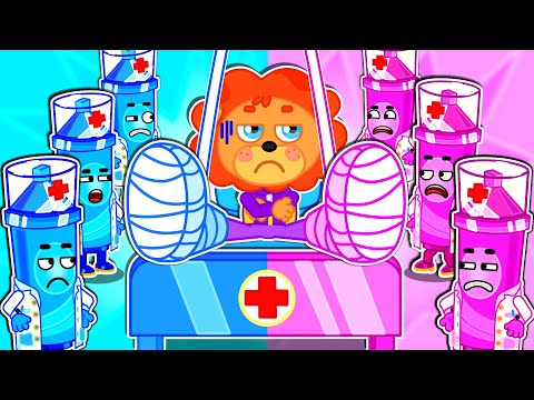 Löwen familie | Ärzteteam | Cartoon für Kinder