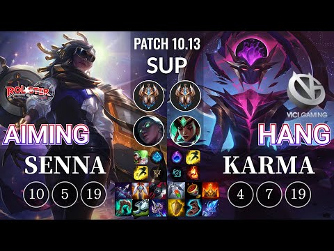 KT Aiming Senna vs VG Hang Karma Sup - KR Patch 10.13
